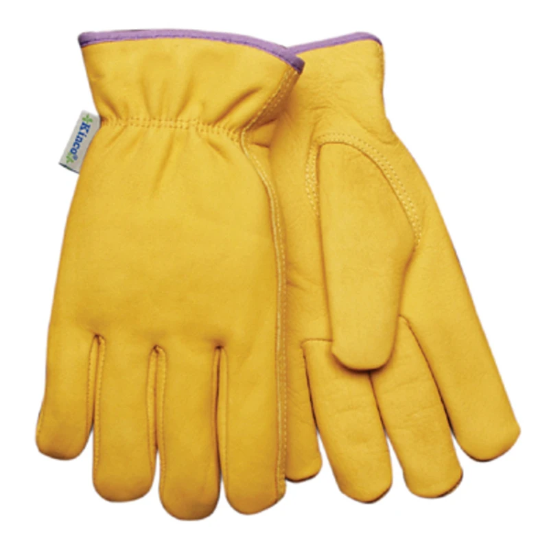 Medium Women's Cowhide Leather Work Gloves with Thermal Lining for Cold Weather