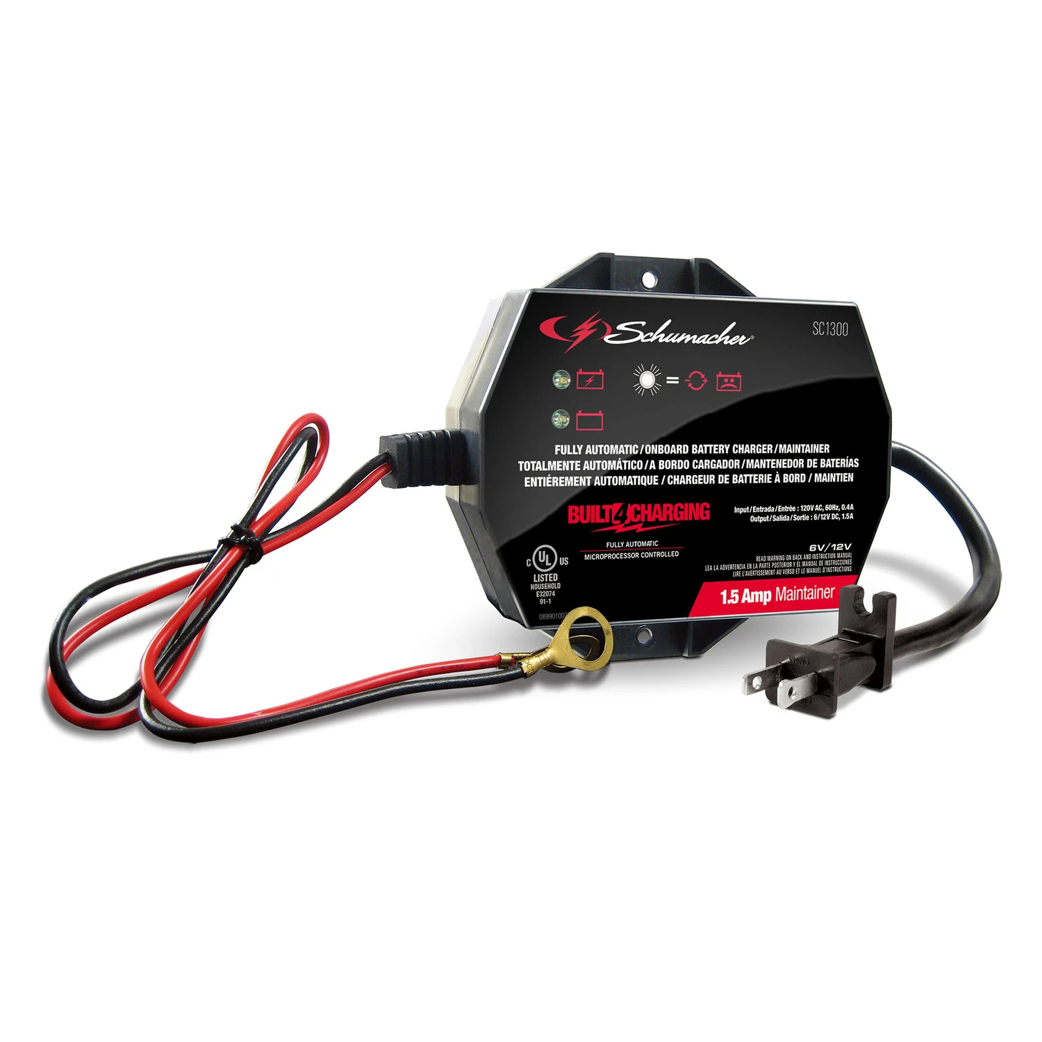 On-Board Battery Charger and Maintainer, 1.5 Amp, 6 and 12 Volt