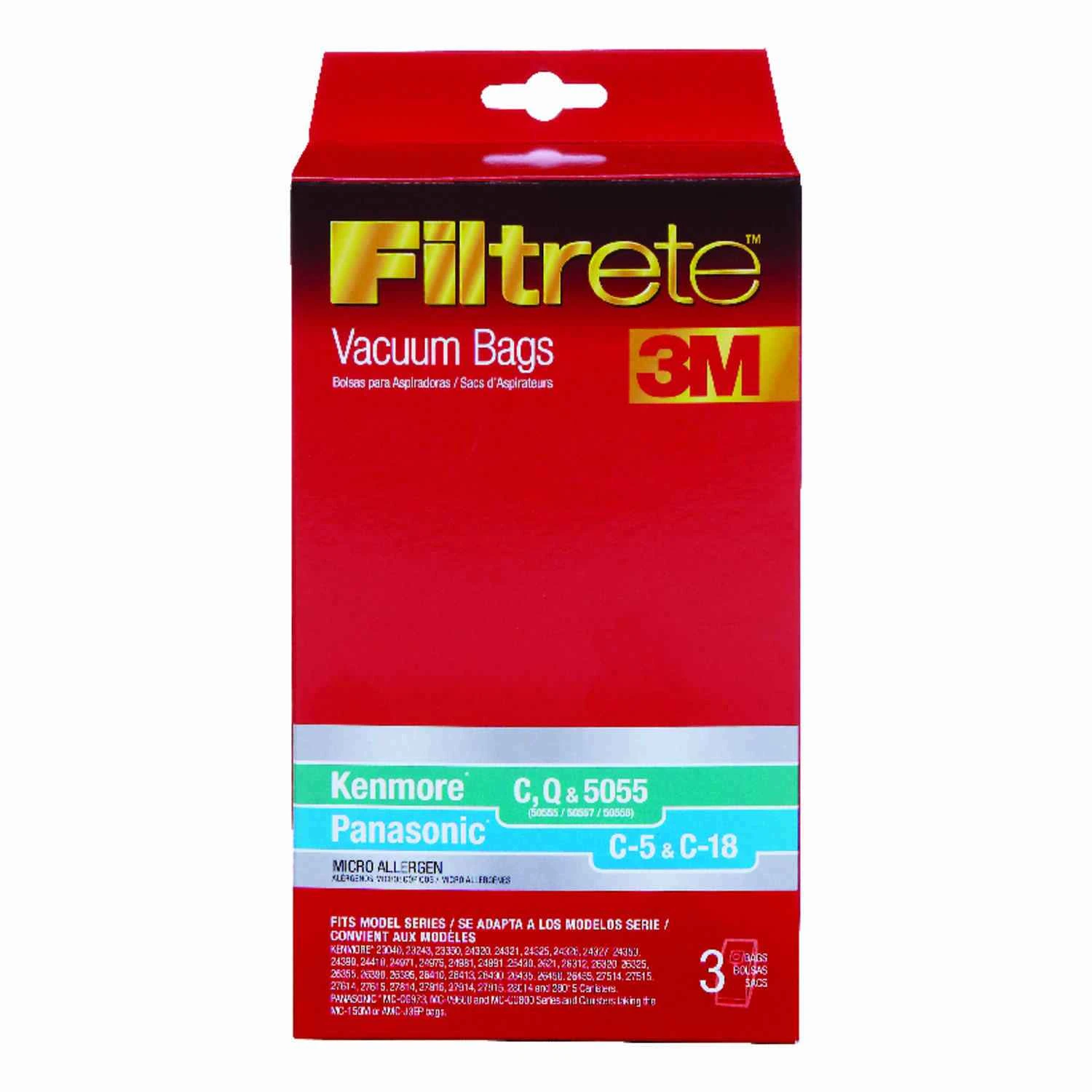 Arm & Hammer Kenmore C, Q & 5055/Panasonic C-5 and C-18 Premium Allergen Vacuum Bag (3-Pack)