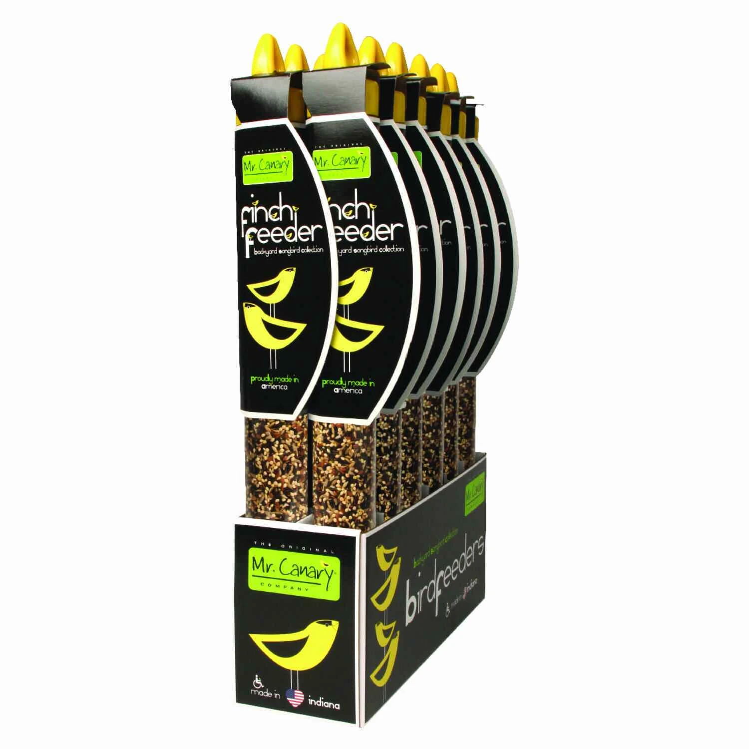 Finch Bird Feeder Pre-Filled with 8 Ounces Fancy Mix Seed