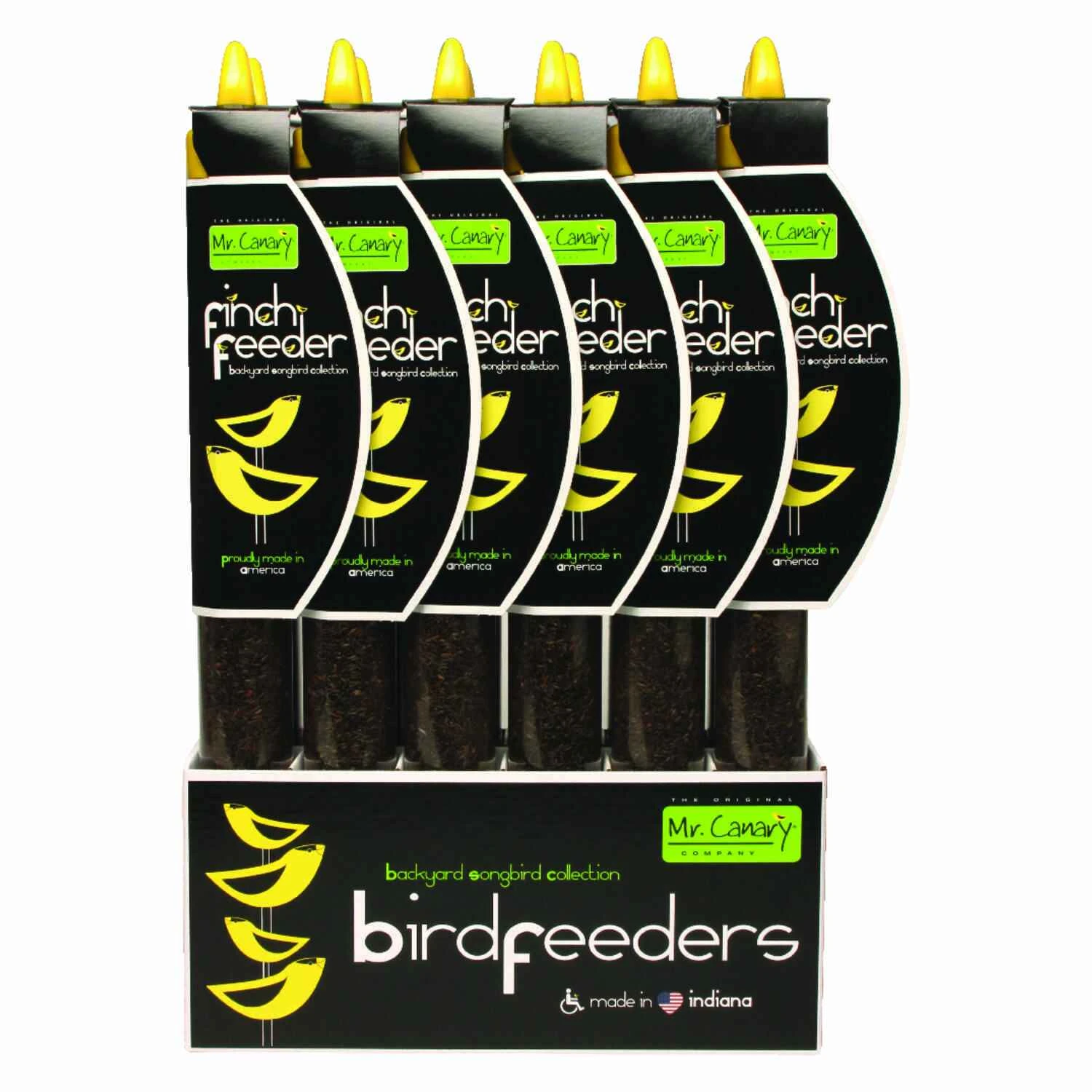 Pre-Filled Finch Bird Feeder with 8 Ounce Capacity for Outdoor Use