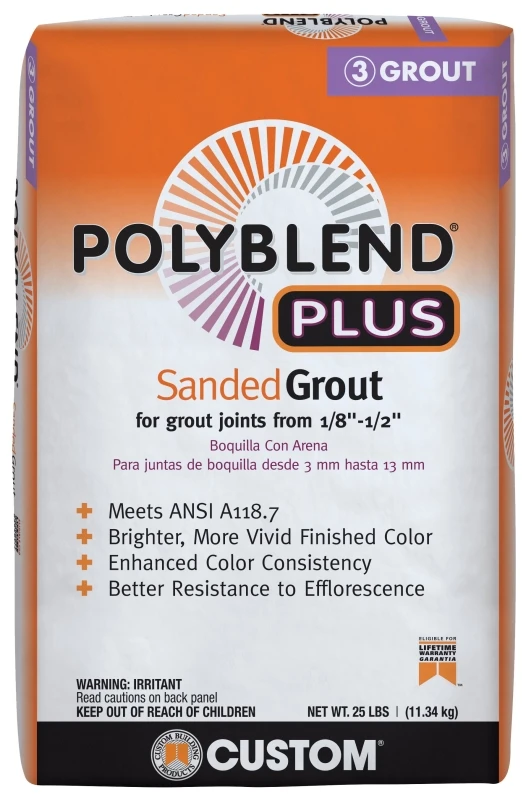 Polyblend Plus Sanded Grout Bone #382 25 Lb - Durable, Versatile, Polymer-modified
