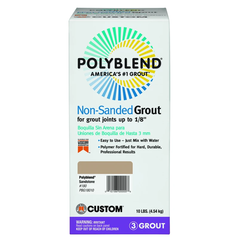 10 Pound Sandstone Polyblend Non-Sanded Grout for Tile Installation