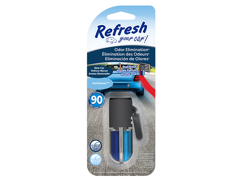Oil Wick Air Freshener, New Car/Cool Breeze, 1 Count