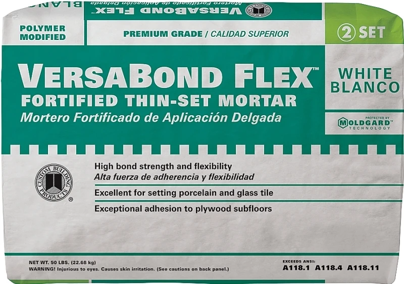 Fortified Thin-set Mortar, White, 50-pound Bag