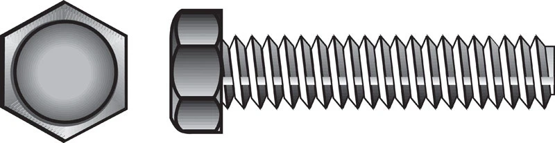 Hillman 1/4 in. D X 1 in. L Zinc Plated Steel Hex Tap Bolt 100 pk Hillman 1/4 in. D X 1 in. L Zinc Plated Steel Hex Tap Bolt 100 pk