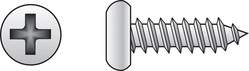 Hillman 6 in. x 5/8 in. L Phillips Pan Head Stainless Steel Sheet Metal Screws 100 1 pk