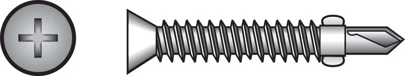 Hillman 10-24 in. x 1 in. L Phillips Wafer Head Zinc-Plated Steel Self-Drilling Screws w/Wings