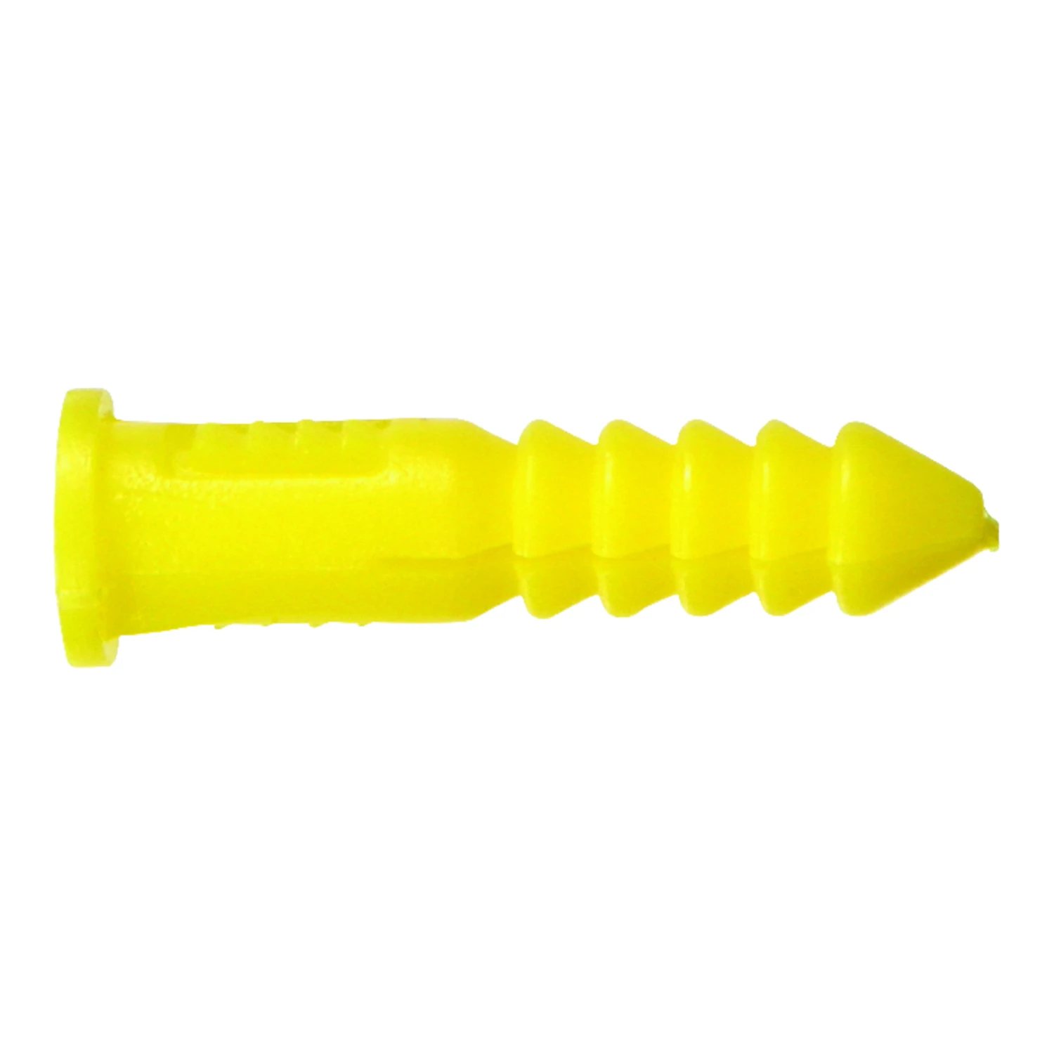 Hillman #4 - #6 - #8 Thread x 7/8 In. Yellow Ribbed Plastic Anchor (100 Ct.)