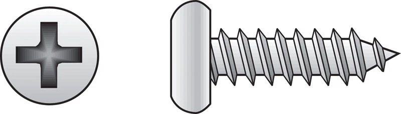 HILLMAN No. 8 Ga. X 1-3/4 in. L Phillips Pan Head Sheet Metal Screws 100 pk