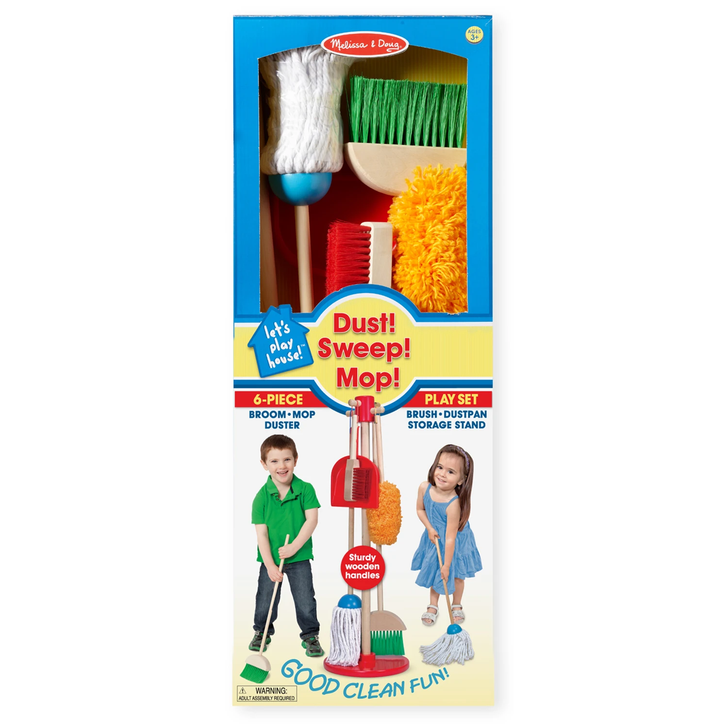 Let's Play House Mop Wood Assorted 6 Piece Set For Kids