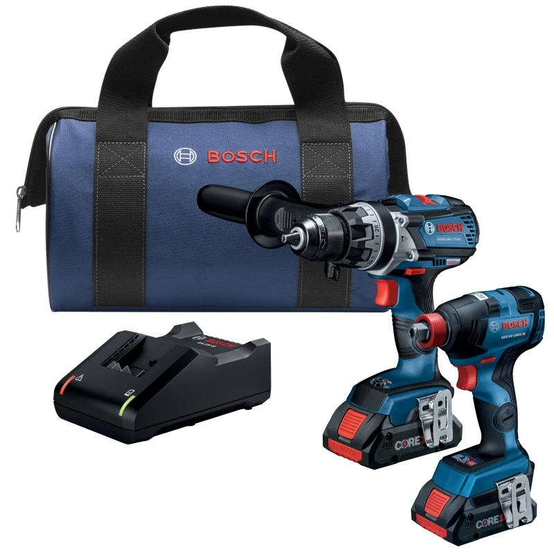 18-volt Hammer Drill And Impact Driver Combo Kit With Brushless Motor And 2 Batteries