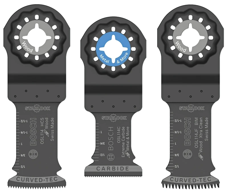 Osl003vp 3-pc. Starlock Oscillating Tool Blade Set - Carbide, Bi-metal, High Carbon Steel