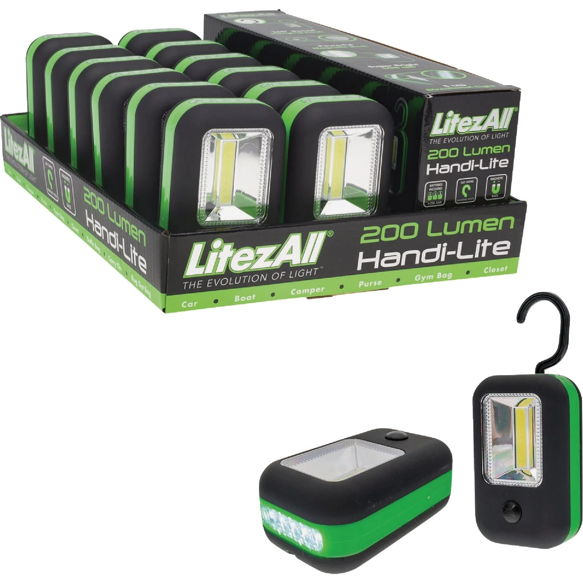 180 Lumens Assorted Led Work Light Flashlight With Aaa Batteries Included