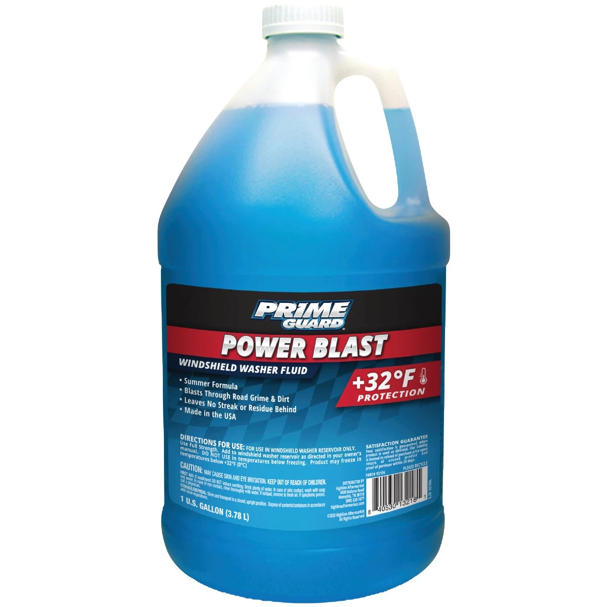 Power Blast Blue 1 Gallon Summer Windshield Washer Fluid +32 Deg F