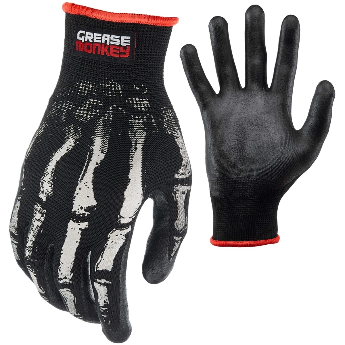 Extra Large Foam Nitrile Mechanic Gloves - Bones Series