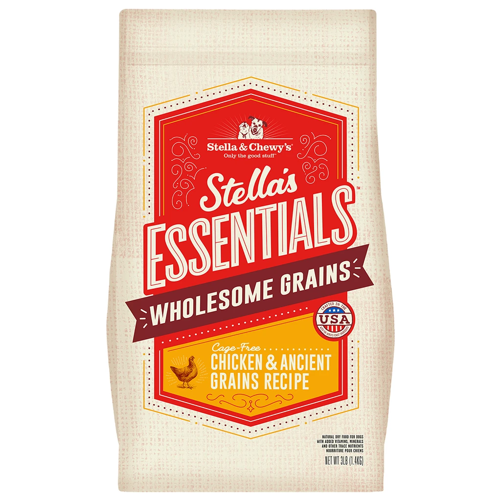 Stella's Essentials Wholesome Grains Cage Free Chicken And Ancient Grains Recipe Dog Food 3.5 Lb