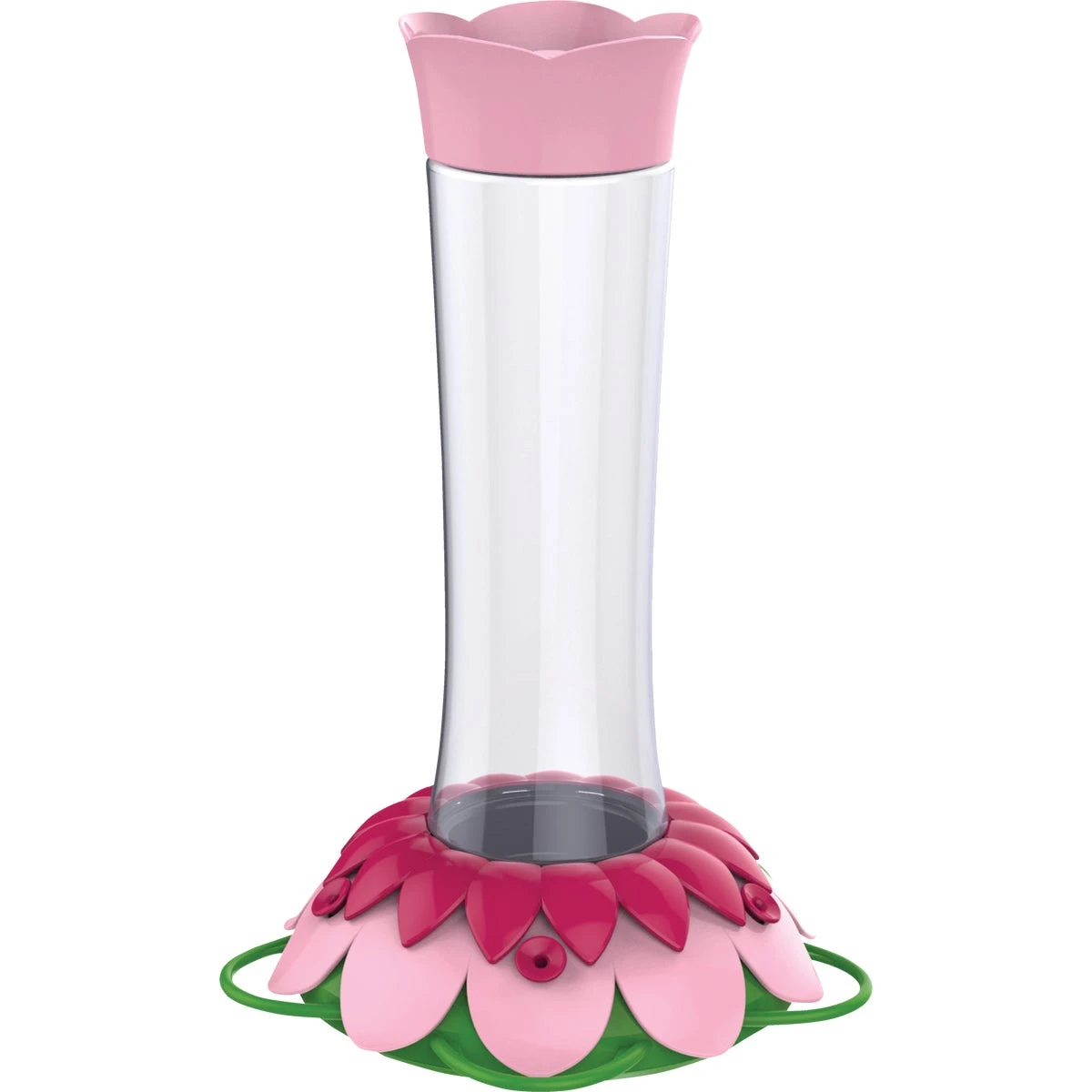 Hummingbird Feeder, Glass, Pink Fuchsia, 5-port, 20oz Capacity
