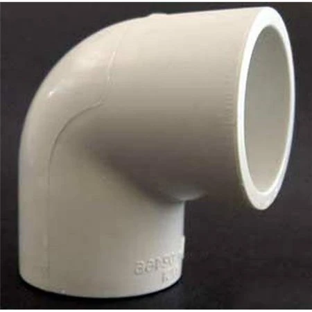 Schedule 40 PVC Pressure Pipe Elbow, 90-Degree, White, 2 In.