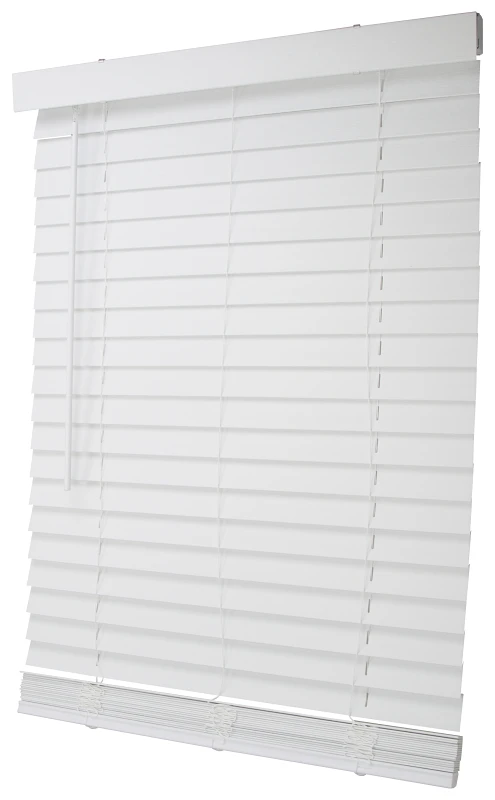 Fwmb-28 Cordless Faux Wood Mini Blinds, 72 In L X 31 In W, White