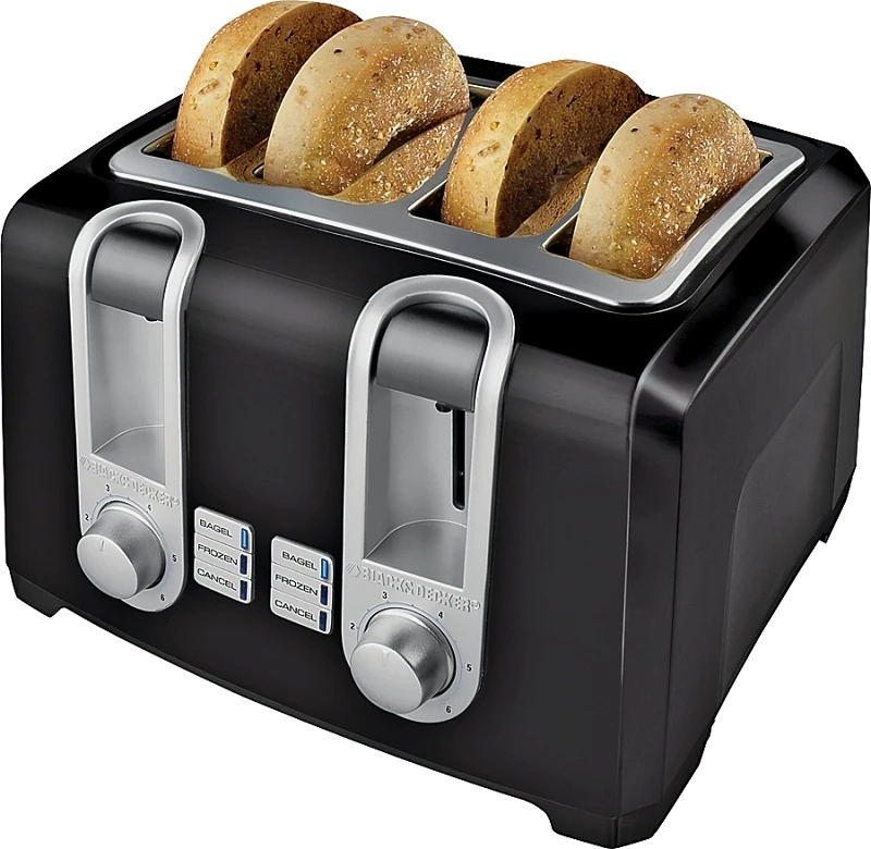 4-slice Toaster Model T4569b In Black With Extra-wide Slots