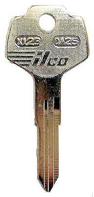 Nissan Nickel Plated Automotive Key Blank Da25/x123, Brass, 10 Pk