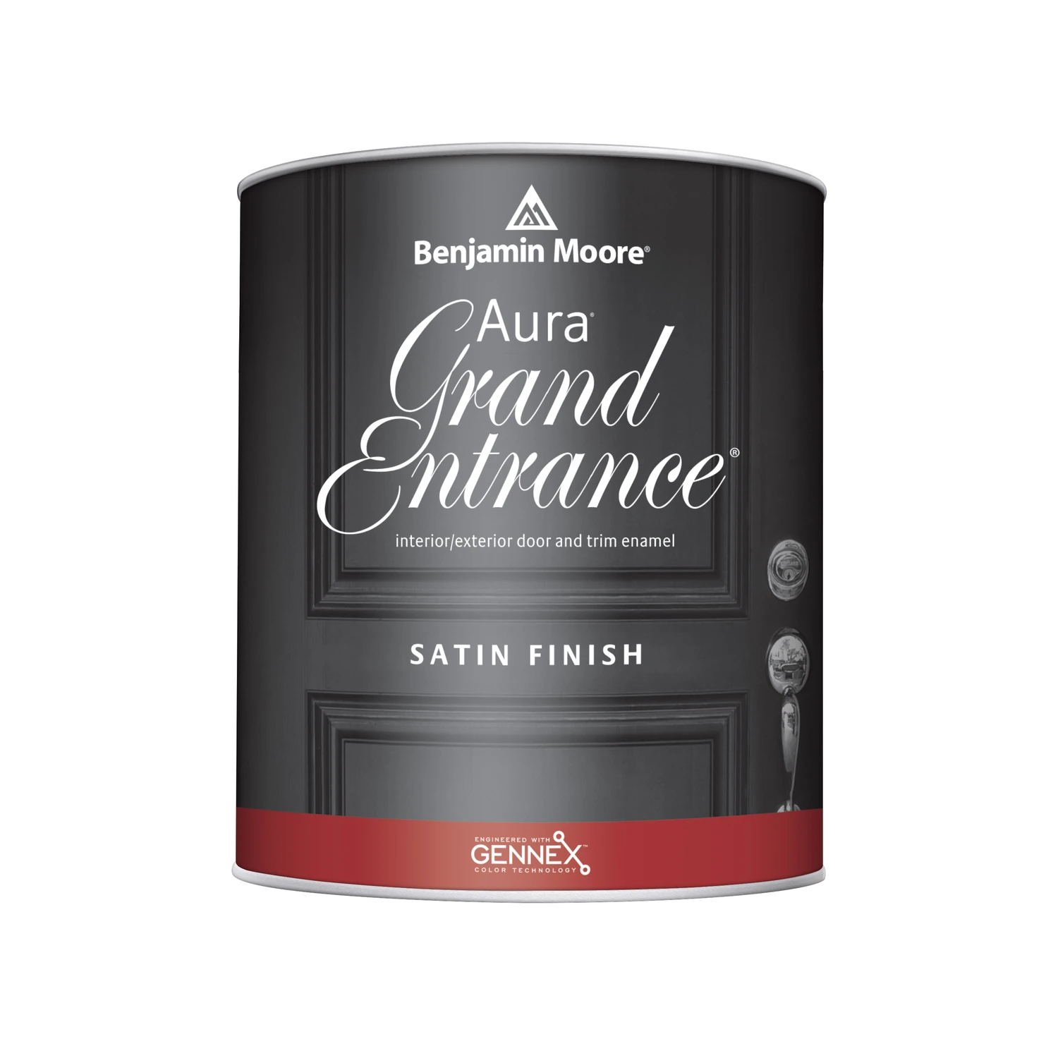 Aura Grand Entrance Satin White Front Door Paint 1 Quart