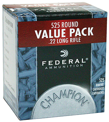 Champion .22 Long Rifle Rimfire Ammunition, 525 Count
