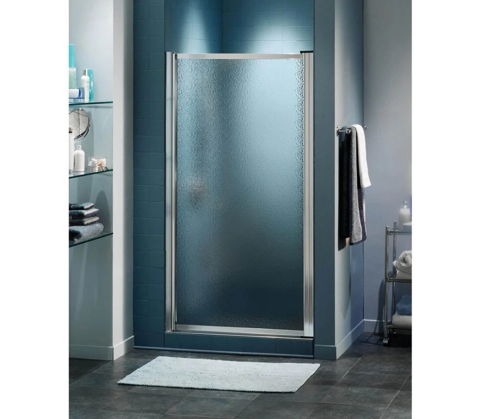 28 3/4 Inch X 64 1/2 Inch Framed Pivot Shower Door In Chrome
