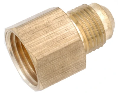 Lead Free Brass Flare Connector, 1/2 Inch by 1/2 Inch Female Pipe Thread