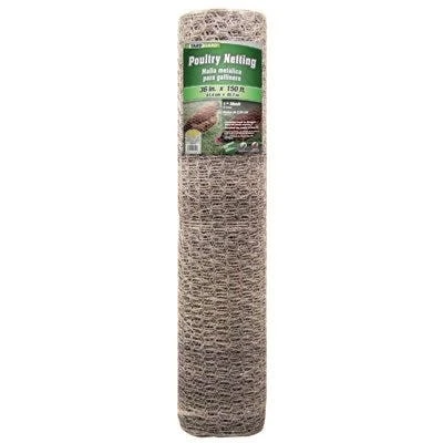 Galvanized Poultry Netting, 1-inch Mesh, 36-inch X 150-foot Roll