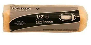 Paint Roller Cover, 9" X 1/2" Nap For All Paints & Stains