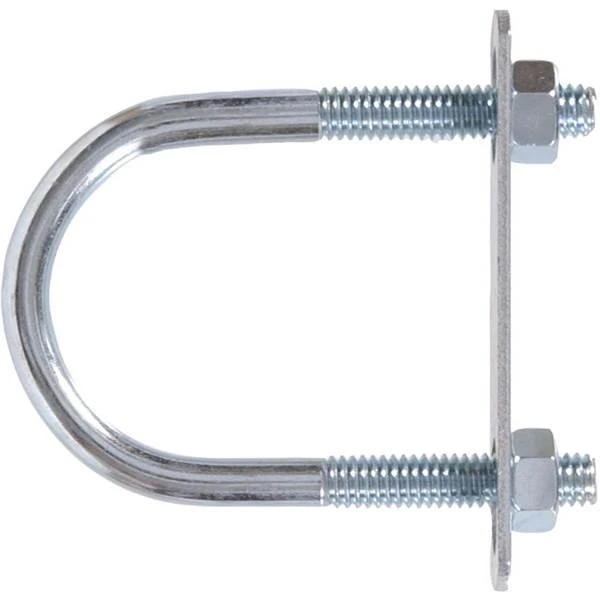 U Bolt With Plate And Hex Nuts - Durable Steel Construction, Multiple Sizes Available