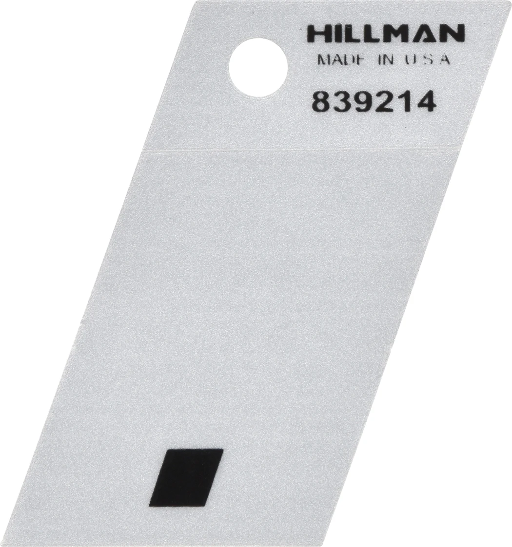 1.5 In. Black & Silver Reflective Mylar Angle-cut Adhesive Symbol - Period - 10 Pieces