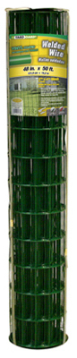 Welded Wire Fence, Green Vinyl Coated, 16 Gauge, 4 X 2-in. Mesh, 48-in. X 50-ft.