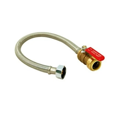 Lf7245fpr 3/4" Push Ball Valve X 3/4" Fip 18" Water Heater Connect Hose