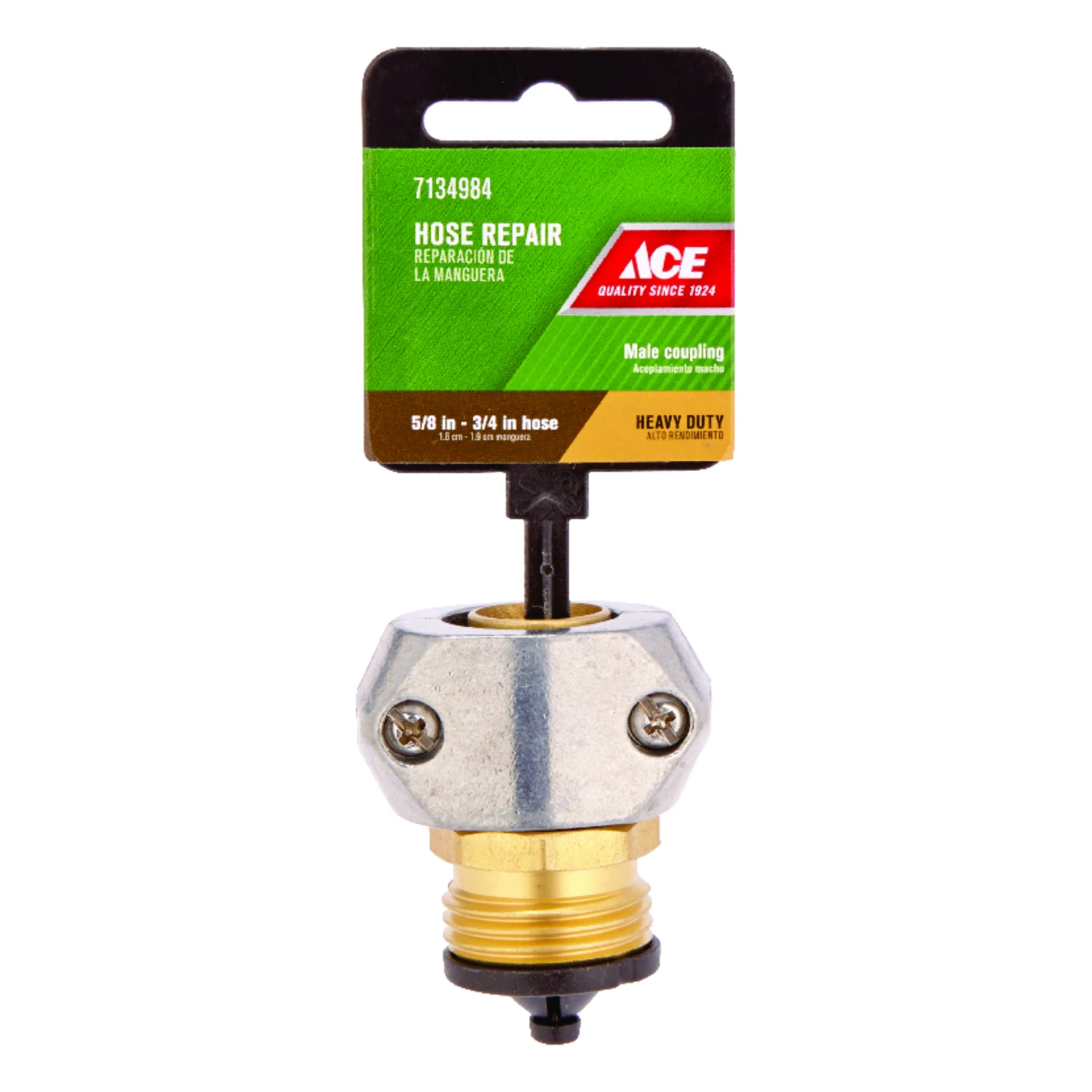 5/8 Or 3/4 In. Zinc Threaded Male Hose Mender Clamp With Brass Coupling