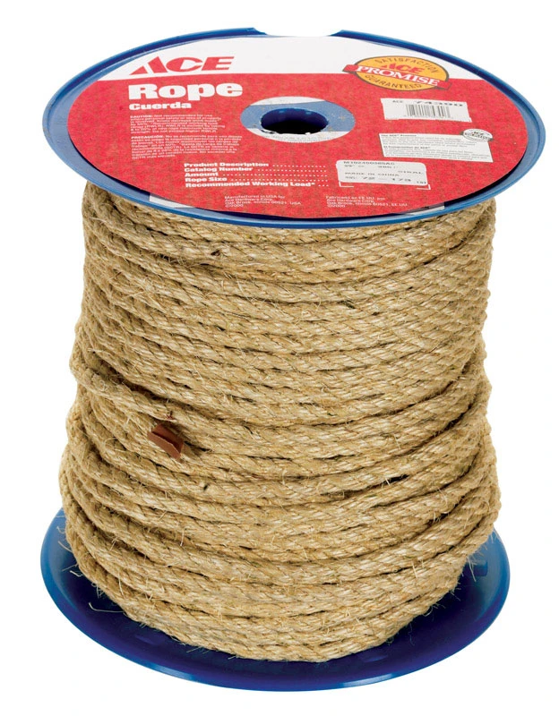 3/8 Inch Diameter X 400 Feet Long Tan Twisted Sisal Rope