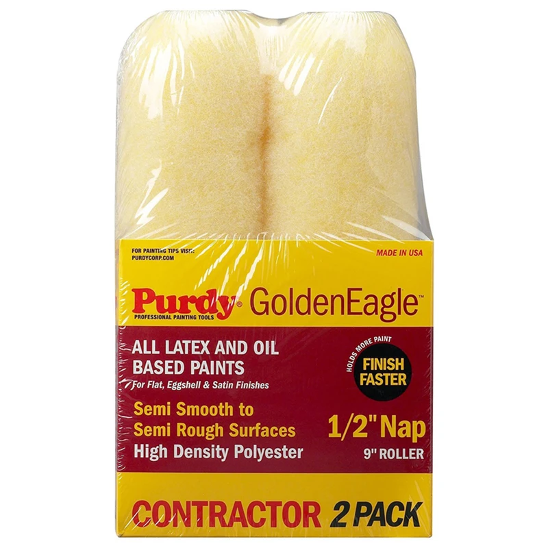 Purdy Golden Eagle Polyester 1/2 in. x 9 in. W Regular Paint Roller Cover 2 pk