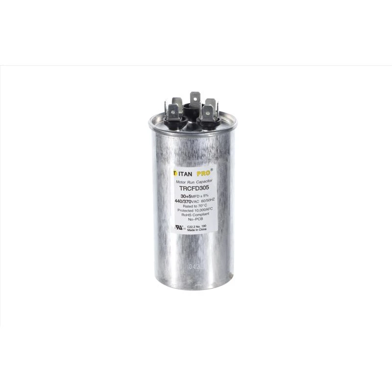 30+5 Mfd 440 Volt Round Run Capacitor For Electrical Applications