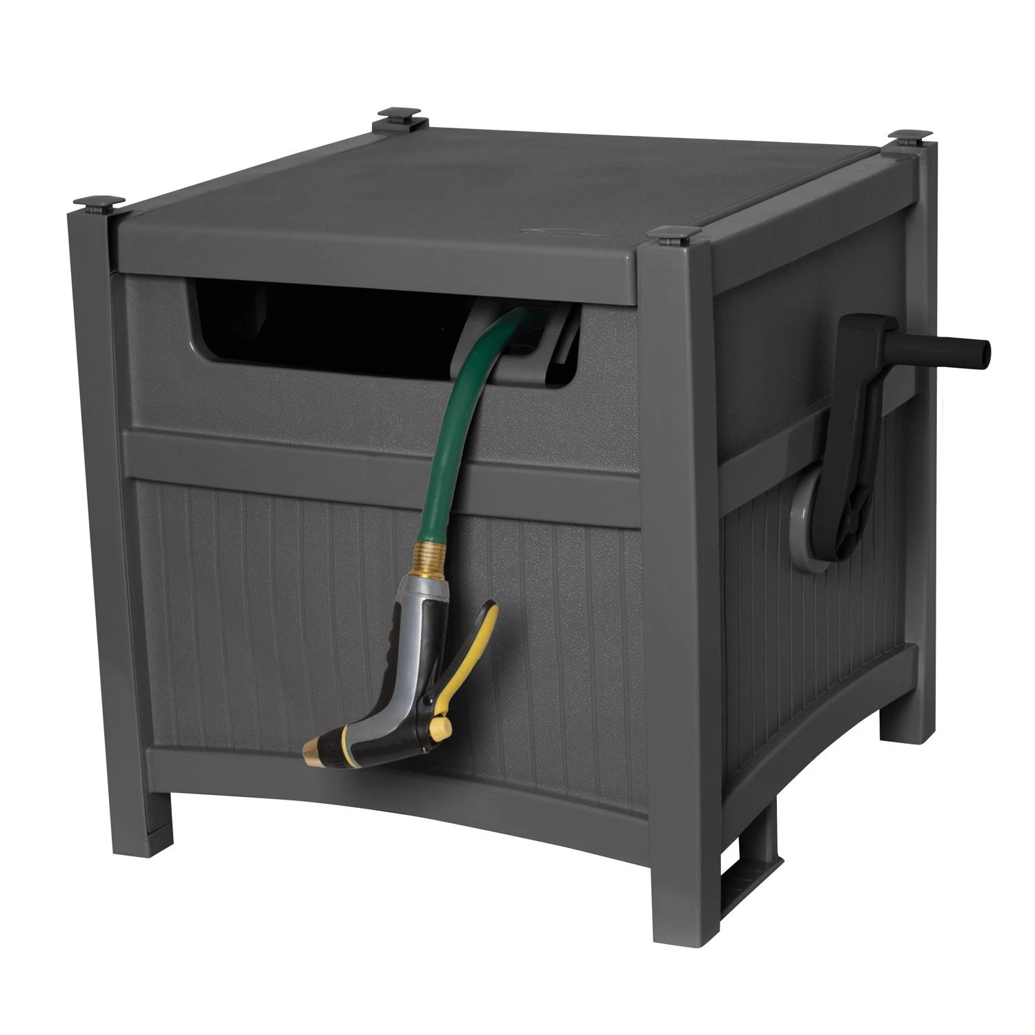 Smart Trak 225 Ft. Gray Retractable Free Standing Hideaway Hose Reel