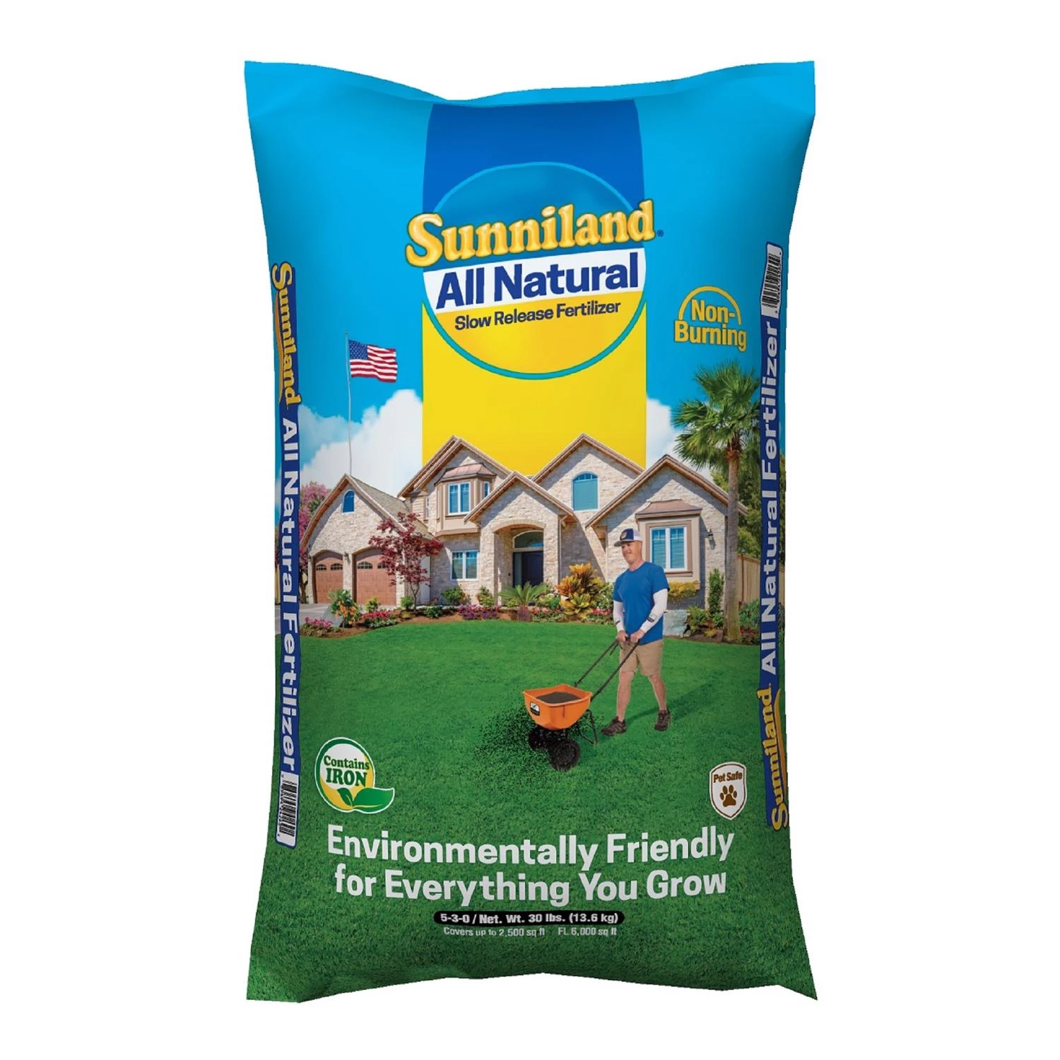 All-purpose Lawn Fertilizer Granules For All Grasses, 30 Lb Bag, 2500 Sq Ft Coverage