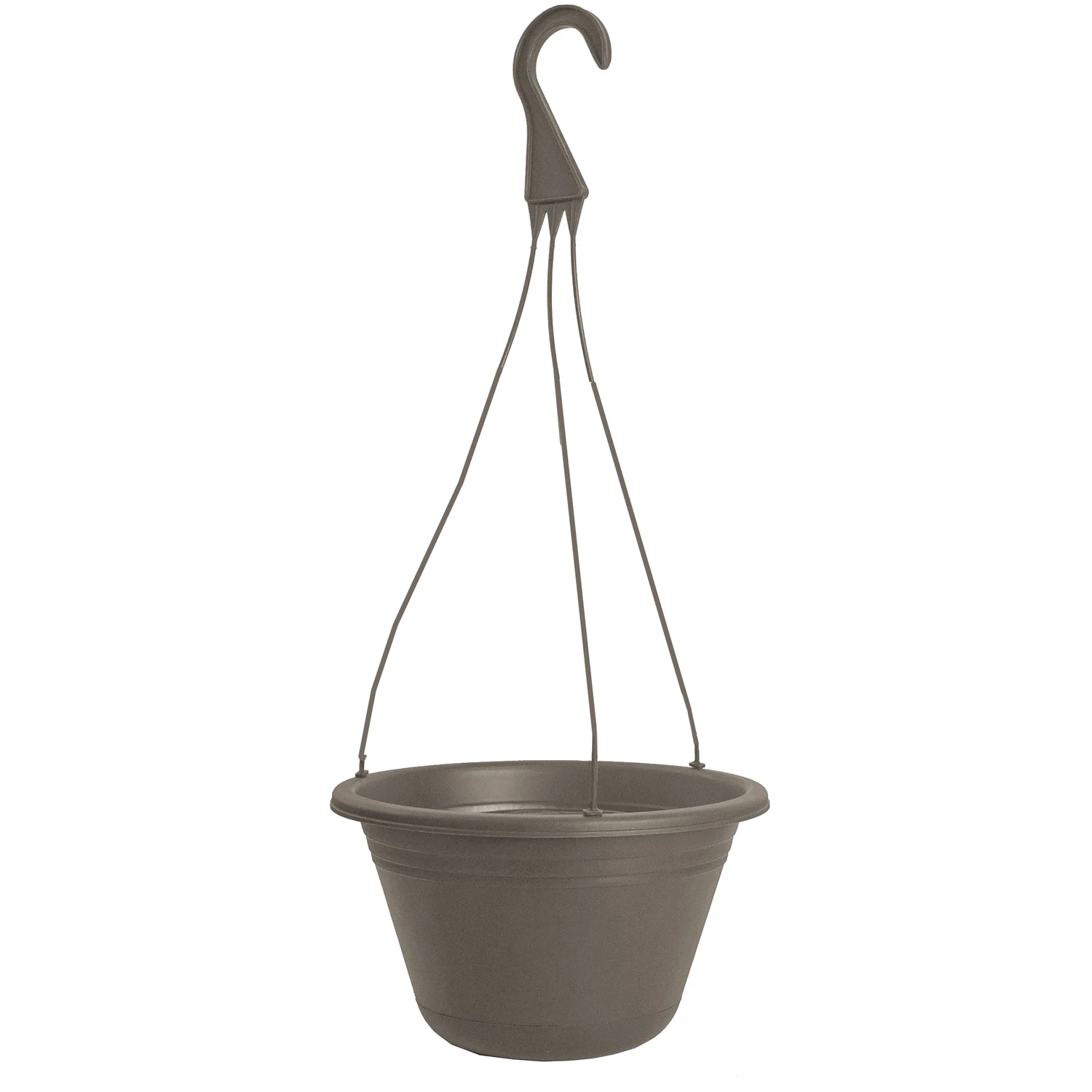 Polyresin Hanging Basket Cappuccino - Self Watering Planter With Matching Hanger