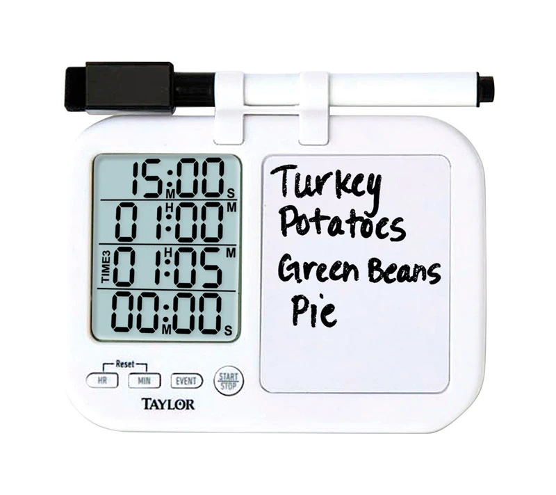 Digital Plastic Timer With Whiteboard, Model 5849, Multi-event Functionality