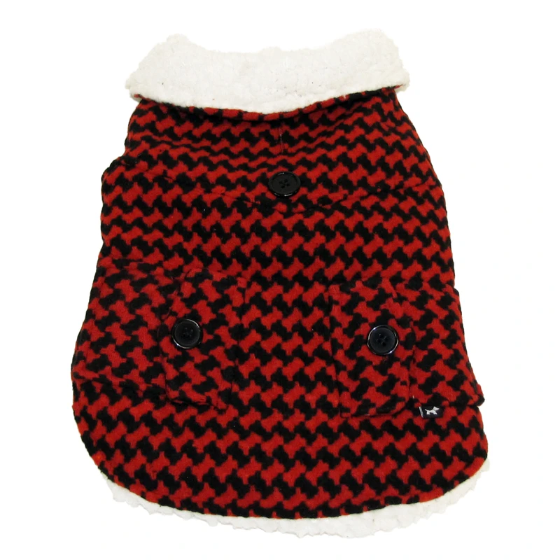 Hotel Doggy Cranberry & Black Zig Zags Vest Dog Large