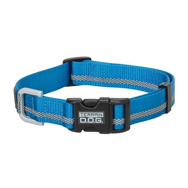 Terrain Reflective Snap-n-go Adjustable Nylon Dog Collar, Blue, Large Size
