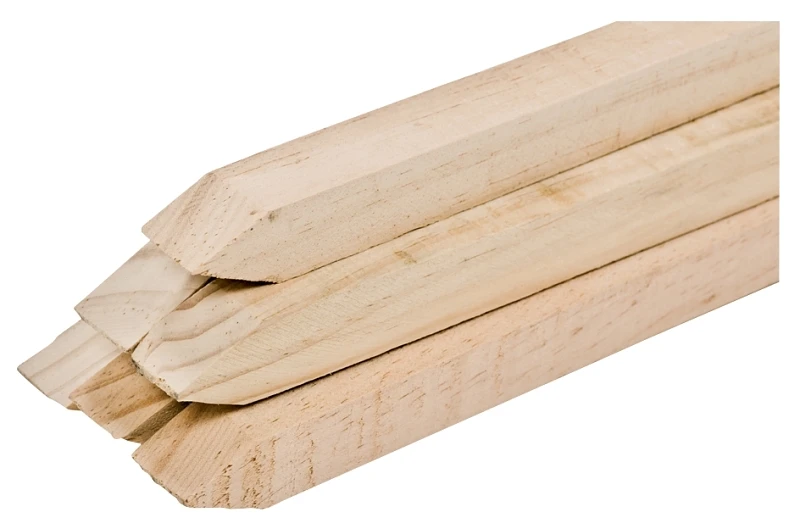 Ww6-1 Natural Wood Garden Stake, 6 Ft Length, 0.66 In Width
