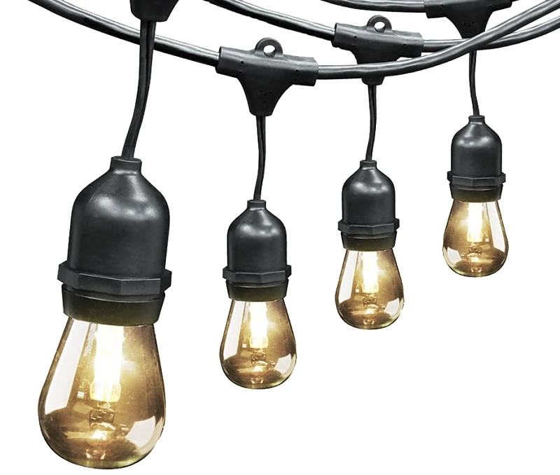 30 Feet Led String Lights With 15 Sockets And Rgbw Color Options