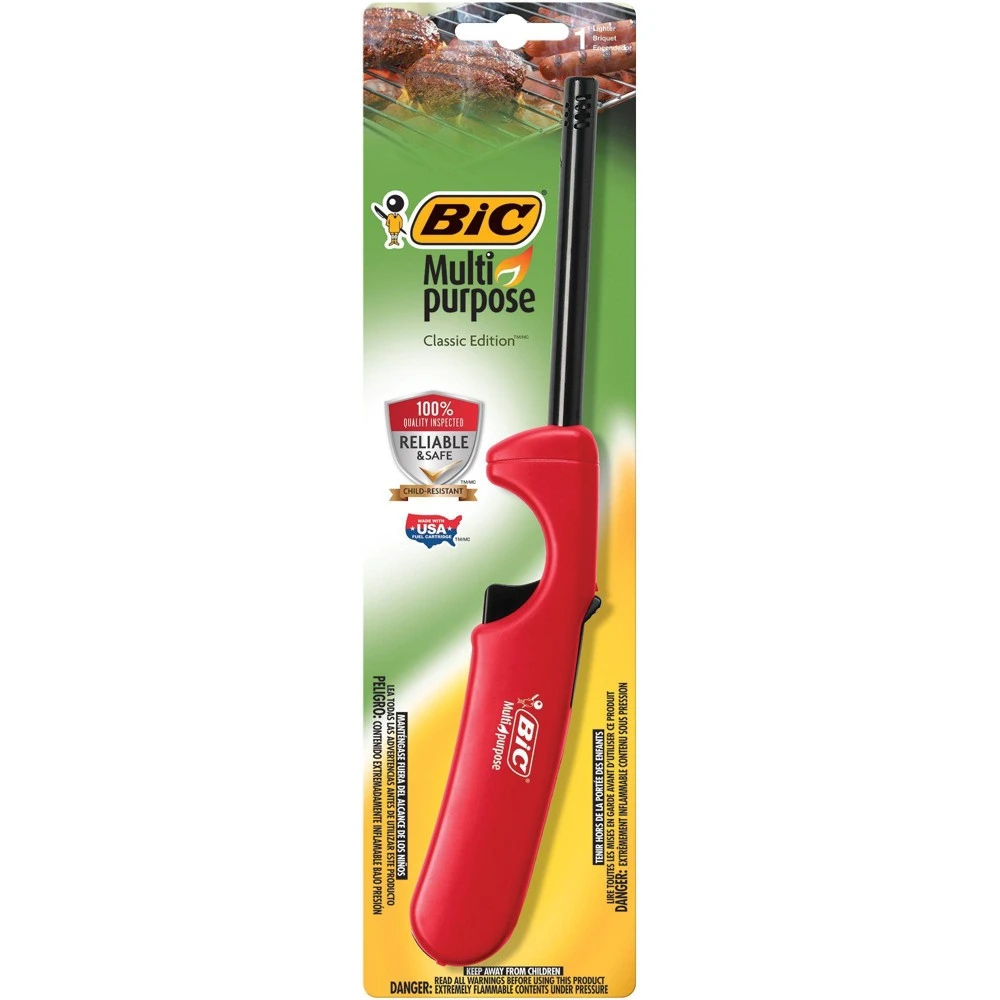 Multi-purpose Lighter With Adjustable Flame And Safety Lock