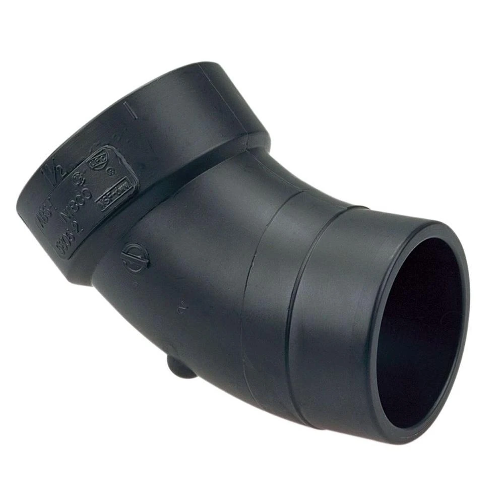 4 Inch Abs Dwv 45 Degree Spigot X Hub Street Elbow For Plumbing Applications